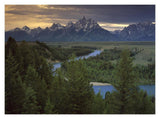 Teton Range At Snake River Overlook, Grand Teton National Park, Wyoming-Paper Art-18,,X14,,