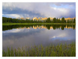 Mountains In The Weminuche Wilderness Reflected In Molas Lake, Colorado-Paper Art-18,,X14,,