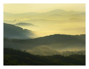 Appalachian Mountains From Doughton Park, Blue Ridge Parkway, North Carolina-Paper Art-26,,X20,,