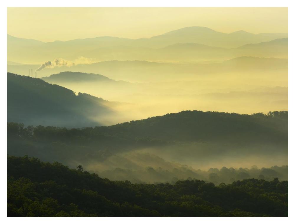 Appalachian Mountains From Doughton Park, Blue Ridge Parkway, North Carolina-Paper Art-42,,X32,,