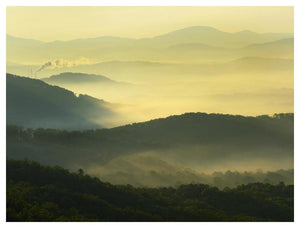 Appalachian Mountains From Doughton Park, Blue Ridge Parkway, North Carolina-Paper Art-50,,X38,,