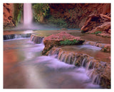 Mooney Falls Cascading Into Havasu Creek, Grand Canyon National Park, Arizona-Paper Art-37,,X30,,