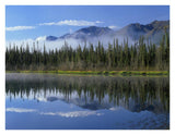 Lake Reflecting Mountain Range And Forest, Kluane National Park, Yukon, Canada-Paper Art-34,,X26,,