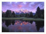 Teton Range At Sunrise, Schwabacher Landing, Grand Teton National Park, Wyoming-Paper Art-26,,X20,,