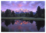 Teton Range At Sunrise, Schwabacher Landing, Grand Teton National Park, Wyoming-Paper Art-42,,X32,,