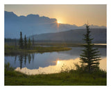 Sunset Over Miette Range And Talbot Lake, Jasper National Park, Alberta, Canada-Paper Art-26,,X22,,