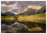 Fortress Mountain And Mt Kidd At Wedge Pond, Kananaskis Country, Alberta, Canada-Paper Art-50,,X38,,