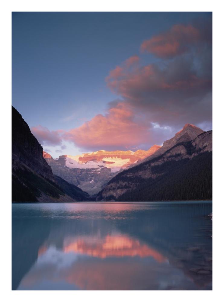 Alpenglow, Lake Louise And Victoria Glacier, Banff National Park, Alberta, Canada-Paper Art-20,,X26,,