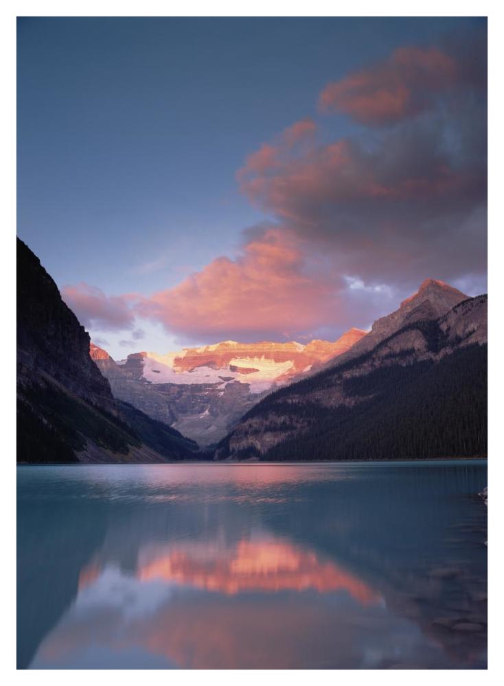 Alpenglow, Lake Louise And Victoria Glacier, Banff National Park, Alberta, Canada-Paper Art-32,,X42,,