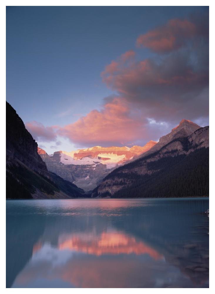 Alpenglow, Lake Louise And Victoria Glacier, Banff National Park, Alberta, Canada-Paper Art-38,,X50,,