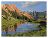 Red Mountain Gets Its Color From Iron Ore In The Rock, Gray Copper Gulch, Colorado-Paper Art-34,,X26,,