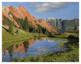 Red Mountain Gets Its Color From Iron Ore In The Rock, Gray Copper Gulch, Colorado-Paper Art-42,,X32,,