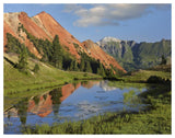 Red Mountain Gets Its Color From Iron Ore In The Rock, Gray Copper Gulch, Colorado-Paper Art-50,,X38,,