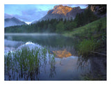 Morning Light On Mt Kidd, Mist Rising From Water, Kananaskis Country, Alberta, Canada-Paper Art-26,,X20,,