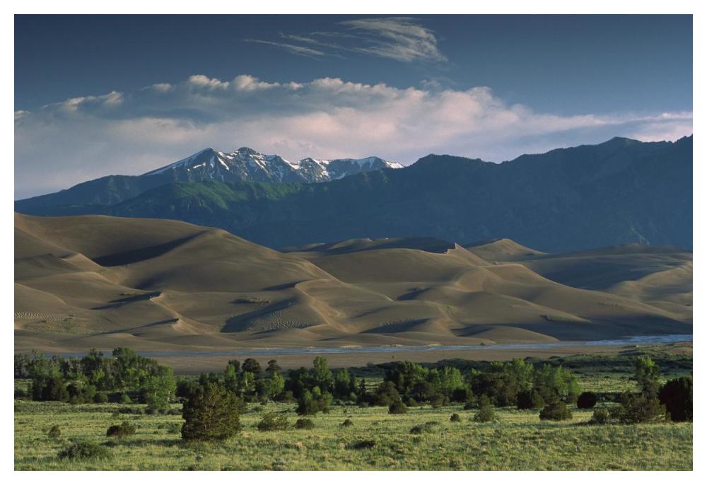 750 Foot Tall Sand Dunes Rise Against The Sangre De Cristo Mountains, Great Sand Dunes National Monument, Colorado-Paper Art-50,