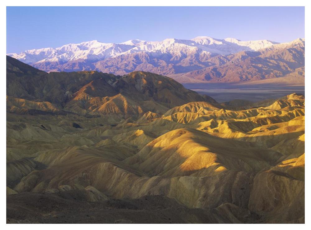 Looking At Panamint Range Over The Furnace Creek Playa From Zabriskie Point, Death Valley National Park, California-Paper Art-50