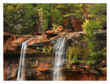 Cascades Tumbling 110 Feet At Emerald Pools, Zion National Park, Utah-Paper Art-34,,X26,,
