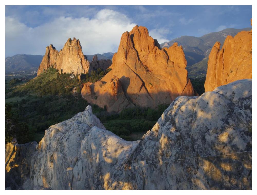Gray Rock And South Gateway Rock, Conglomerate Sandstone Formations, Garden Of The Gods, Colorado Springs, Colorado-Paper Art-50
