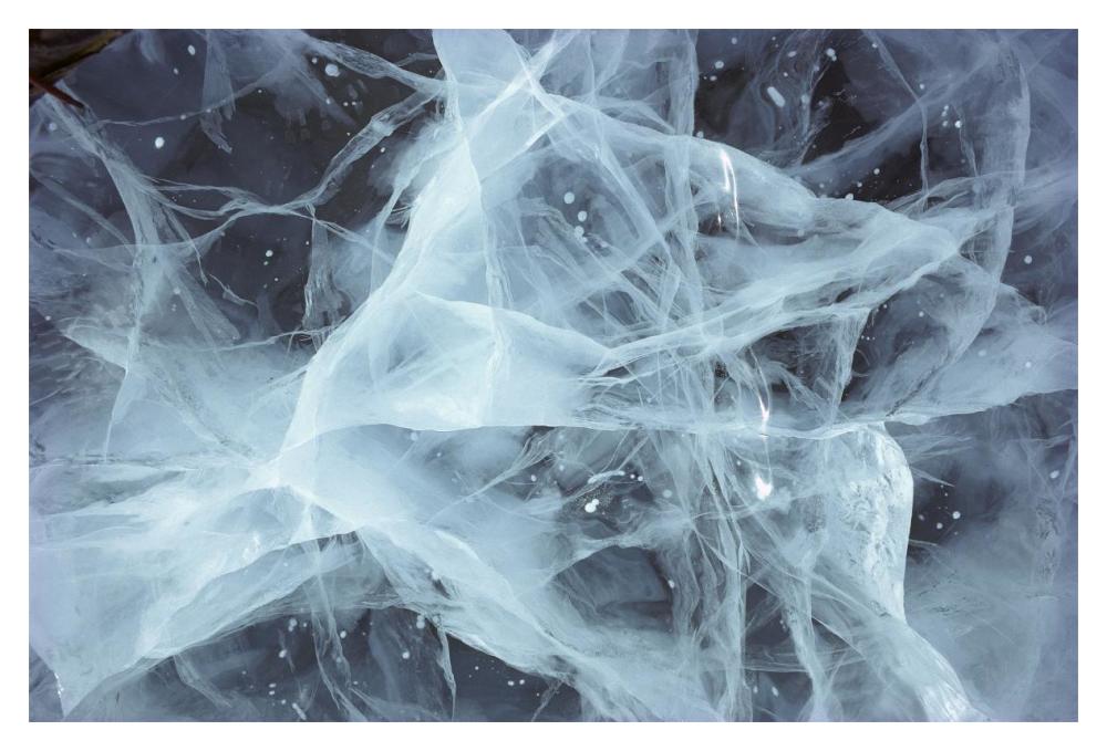 Lake Vanda Ice, Dry Valleys, Victoria Land, Antarctica-Paper Art-20X14