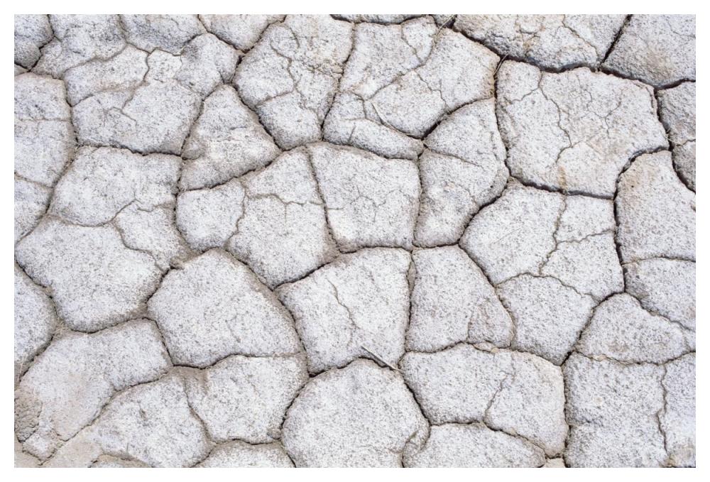 Dry And Cracked Ground Pattern, California-Paper Art-50X34