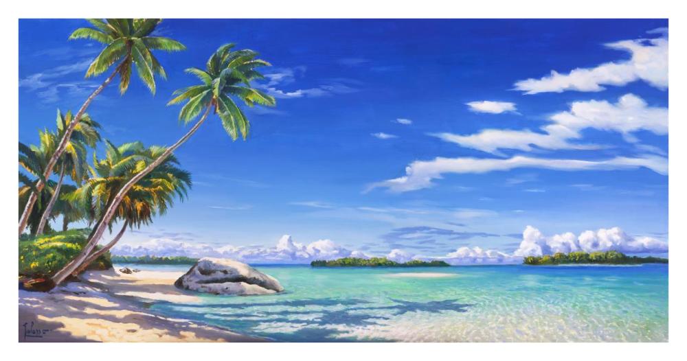 Spiaggia Tropicale-Paper Art-38,,X20,,