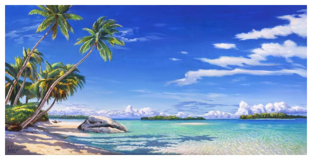 Spiaggia Tropicale-Paper Art-62,,X32,,