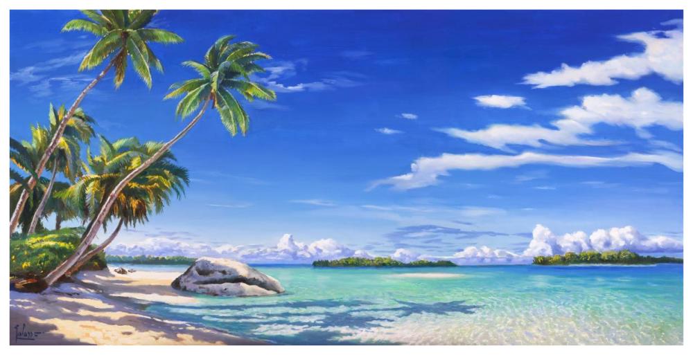 Spiaggia Tropicale-Paper Art-74,,X38,,