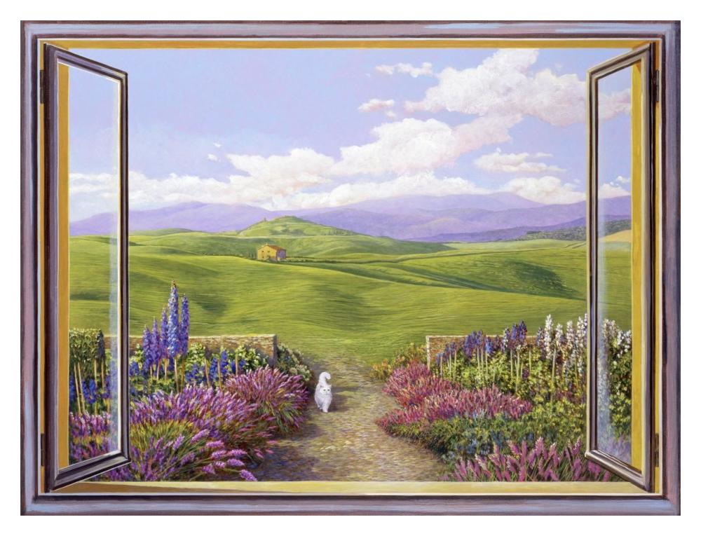 Paesaggio Toscano-Paper Art-18,,X14,,