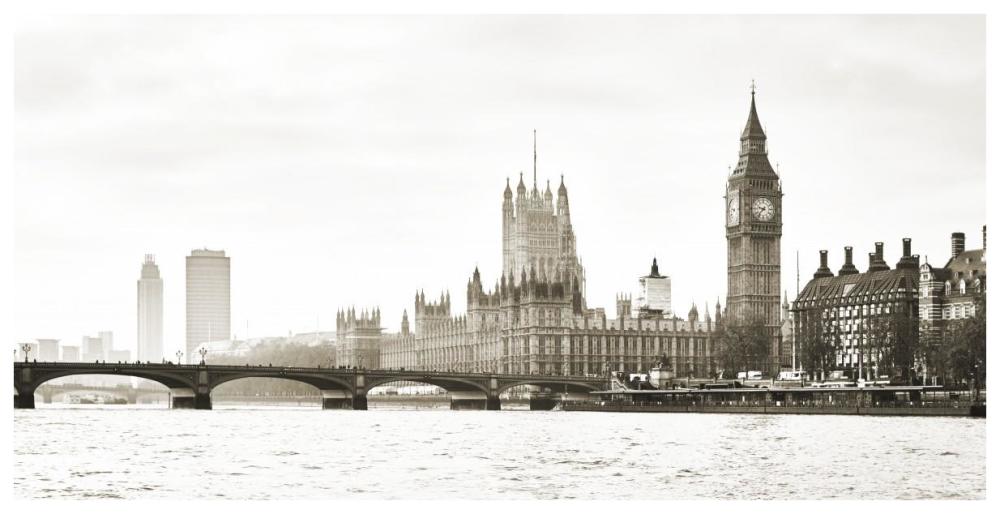 View Of The Houses Of Parliament And Westminster Bridge, London (Detail)-Paper Art-74,,X38,,