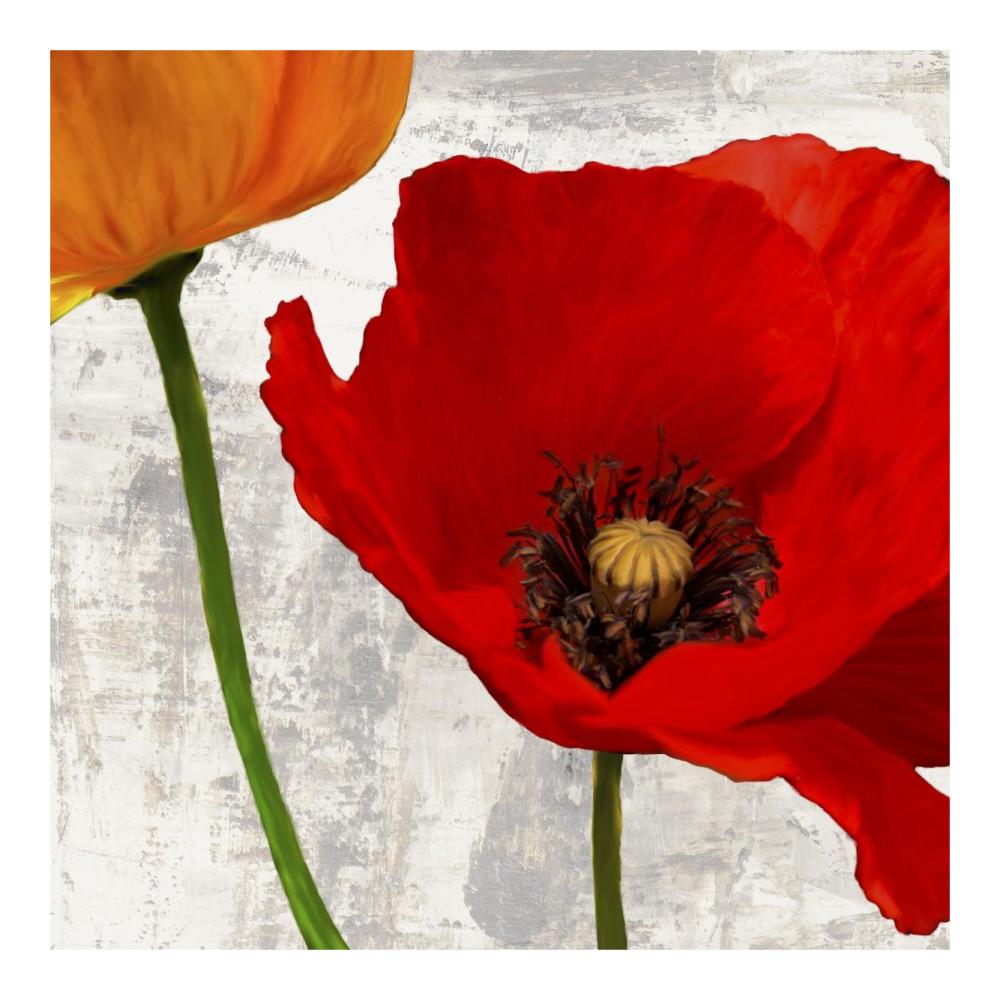 Summer Poppies I-Paper Art-20,,X20,,