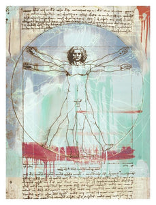 Vitruvian Man 2.0-Paper Art-14,,X18,,
