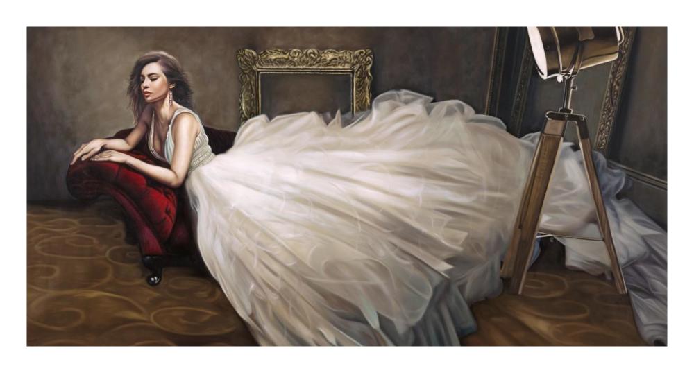The White Dress-Paper Art-26,,X14,,