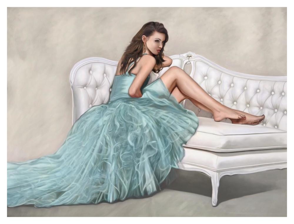 The White Sofa-Paper Art-42,,X32,,