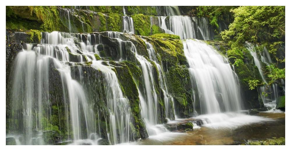 Waterfall Purakaunui Falls, New Zealand-Paper Art-50,,X26,,