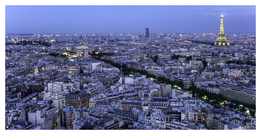 Aerial View Of Paris At Dusk-Paper Art-50,,X26,,