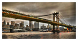Manhattan Bridge And New York City Skyline, Nyc-Paper Art-38,,X20,,