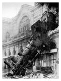 Train Wreck At Montparnasse, Paris, 1895-Paper Art-14,,X18,,