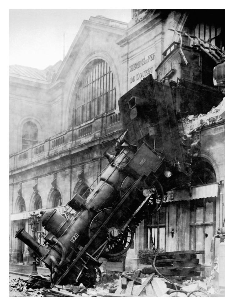 Train Wreck At Montparnasse, Paris, 1895-Paper Art-26,,X34,,