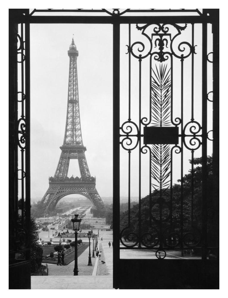 Eiffel Tower From The Trocadero Palace, Paris-Paper Art-14,,X18,,