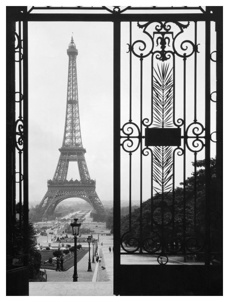 Eiffel Tower From The Trocadero Palace, Paris-Paper Art-38,,X50,,
