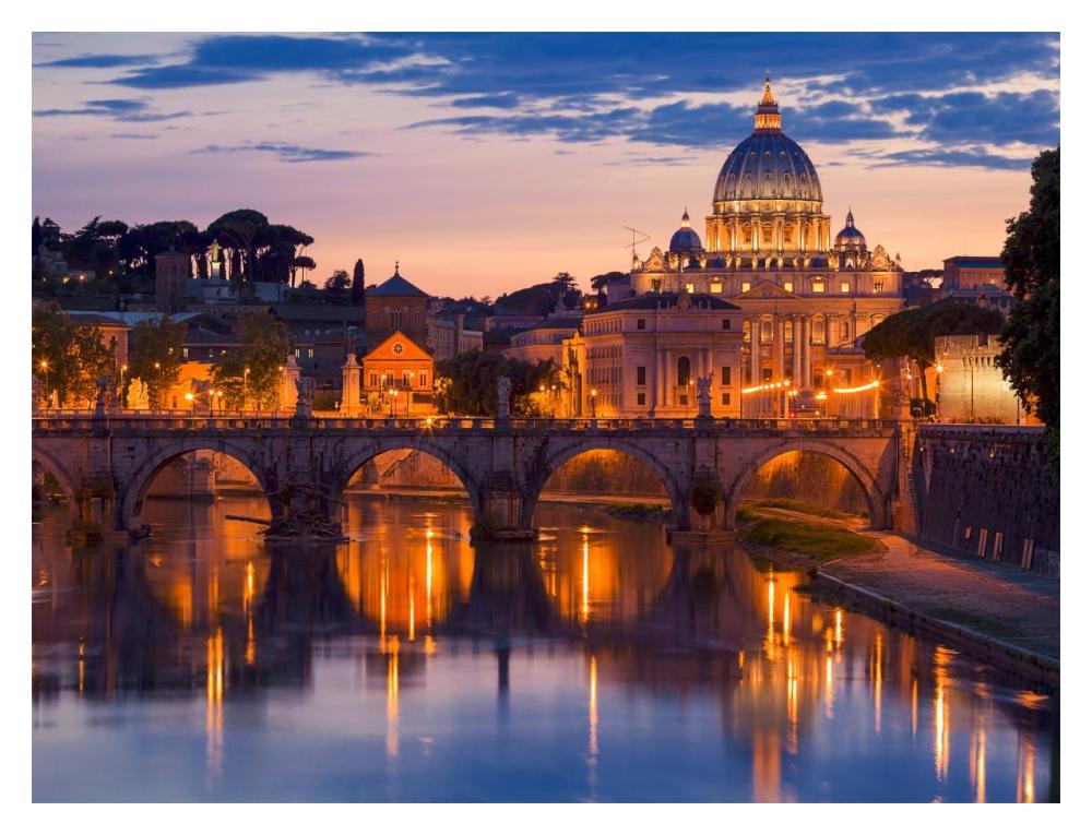 Night View At St. Peter'S Cathedral, Rome-Paper Art-18,,X14,,