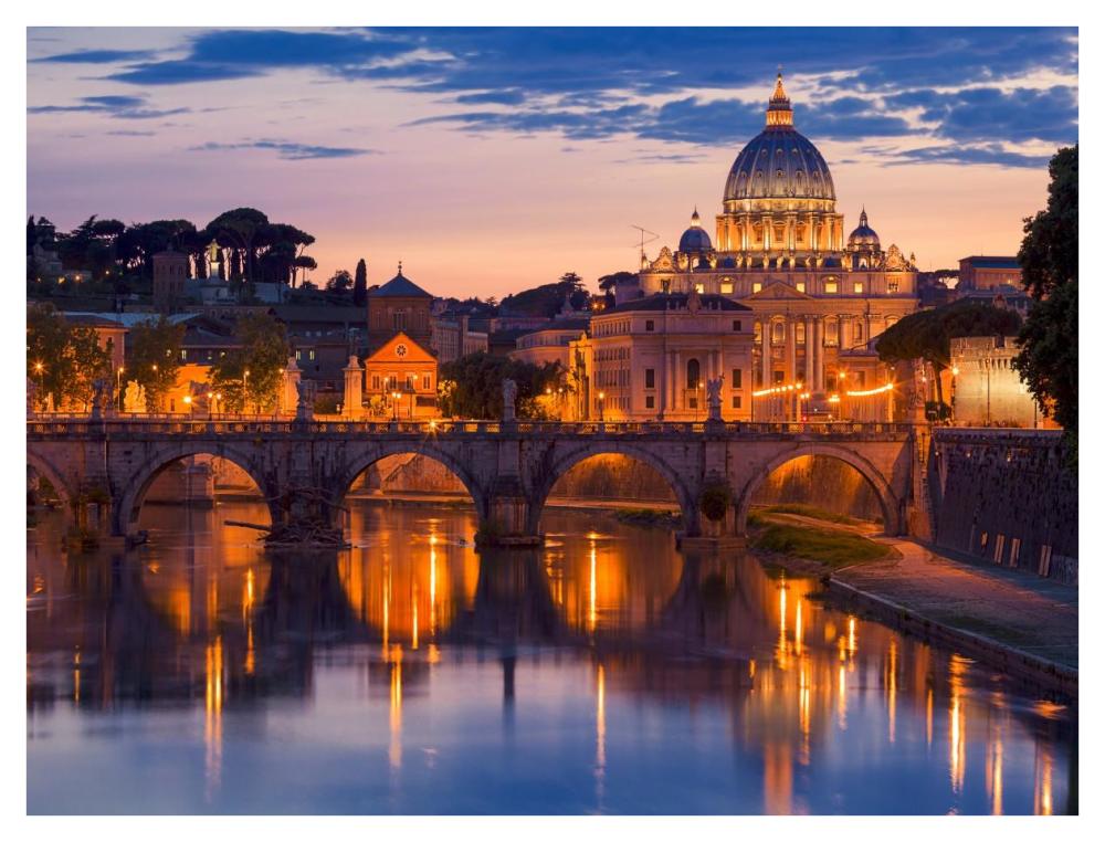 Night View At St. Peter'S Cathedral, Rome-Paper Art-42,,X32,,