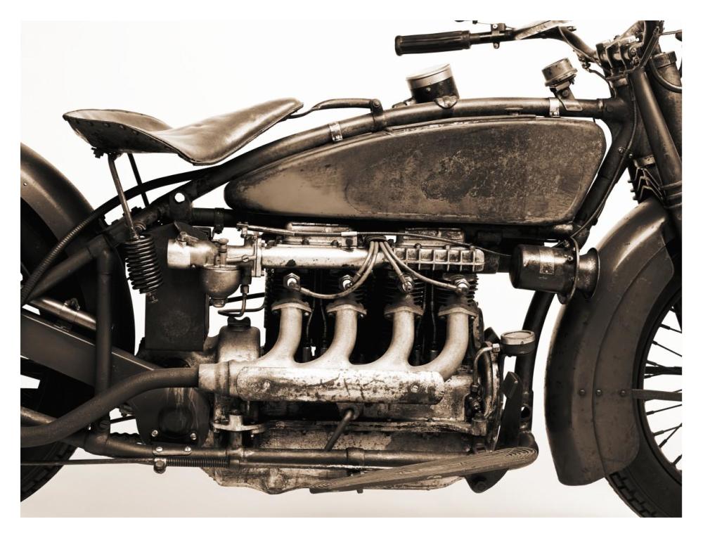 Detail Of 4 Cylinder Indian Ace, 1929-Paper Art-18,,X14,,