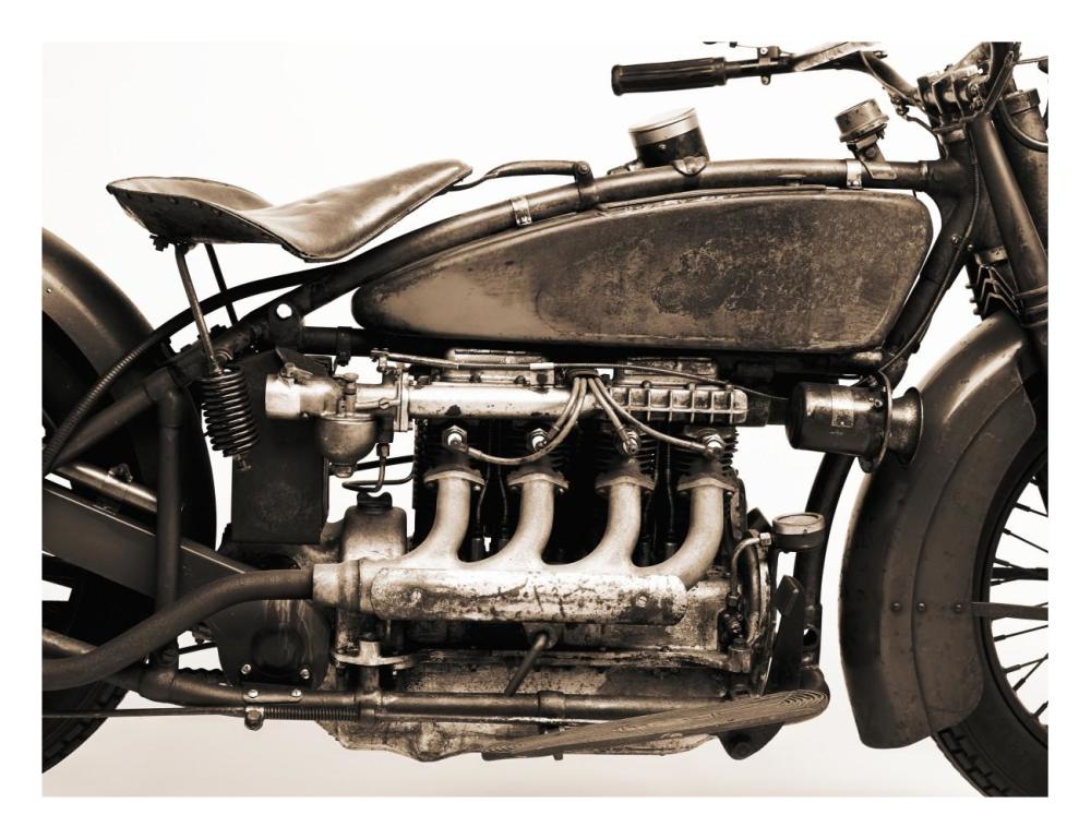 Detail Of 4 Cylinder Indian Ace, 1929-Paper Art-26,,X20,,