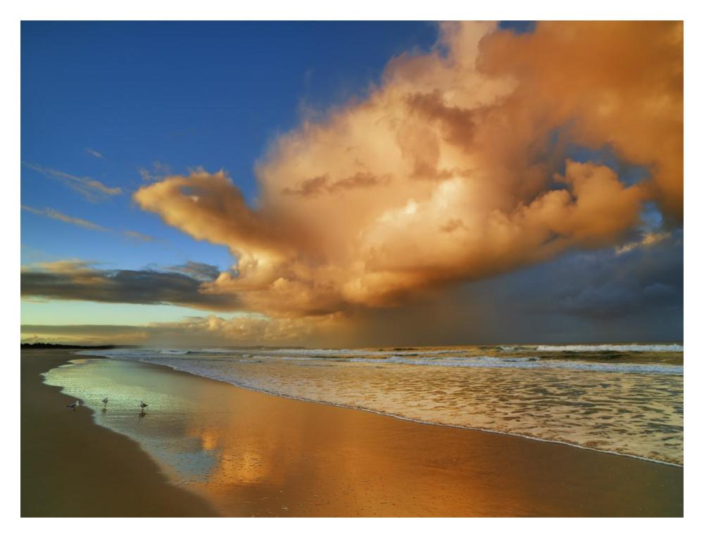 Sunset On The Ocean, New South Wales, Australia-Paper Art-18,,X14,,