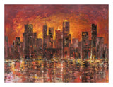 Sunset In New York-Paper Art-26,,X20,,