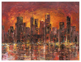 Sunset In New York-Paper Art-50,,X38,,