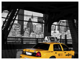 Taxi On The Queensboro Bridge, Nyc-Paper Art-50,,X38,,