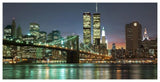 The Brooklyn Bridge And Twin Towers At Night-Paper Art-62,,X32,,