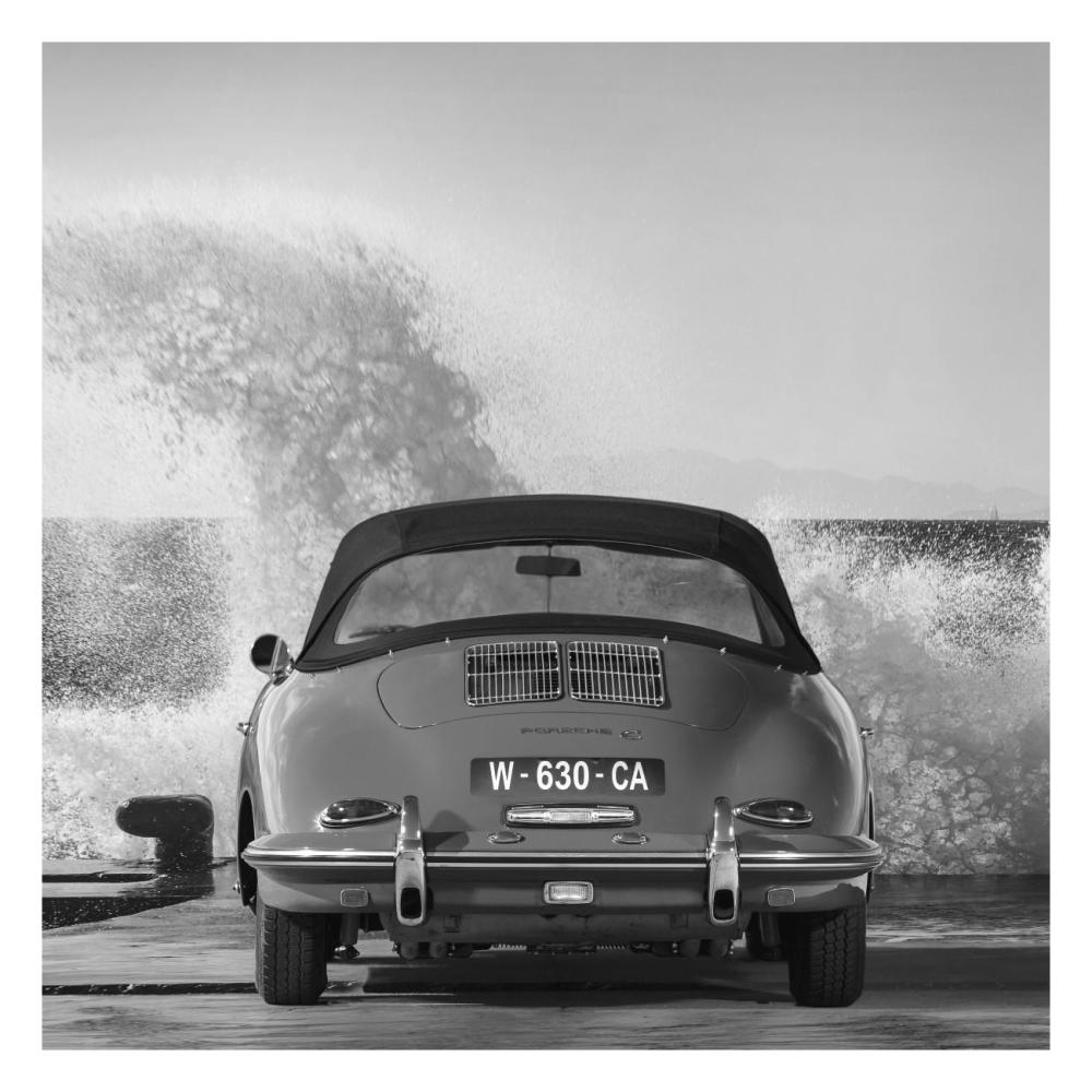 Ocean Waves Breaking On Vintage Beauties (Bw Detail 1)-Paper Art-26,,X26,,